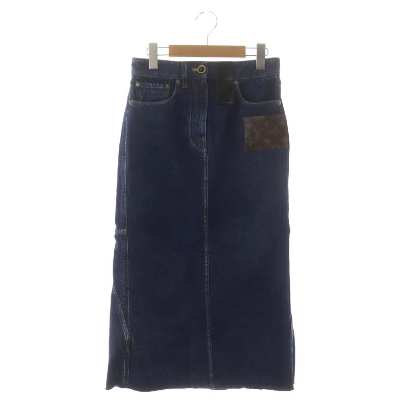 ルイヴィトン LOUIS VUITTON モノグラムロゴパッチデニムロング  