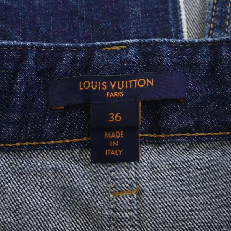 ルイヴィトン LOUIS VUITTON モノグラムロゴパッチデニムロング 