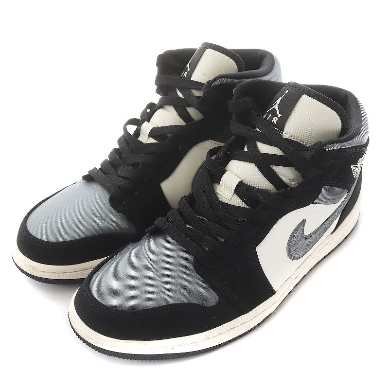 ナイキ NIKE AIR JORDAN 1 MID SE WHITE/BLACK/SATIN BLUE エア 