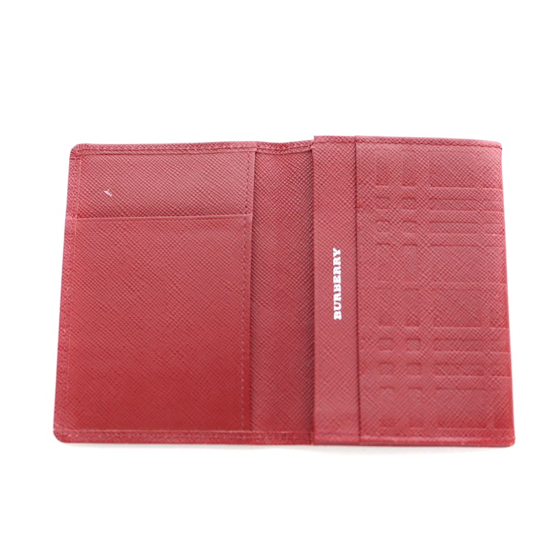 BURBERRY バーバリーレッドレザー ノバチェックレッド フラグメント