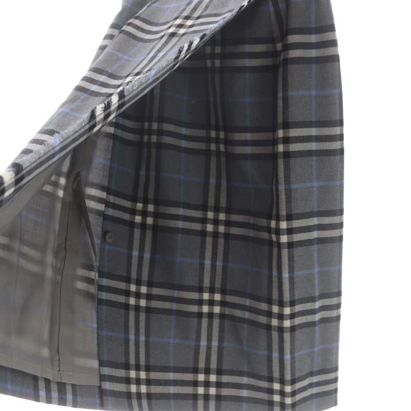 バーバリー ロンドン BURBERRY LONDON ラップスカート チェック 膝丈