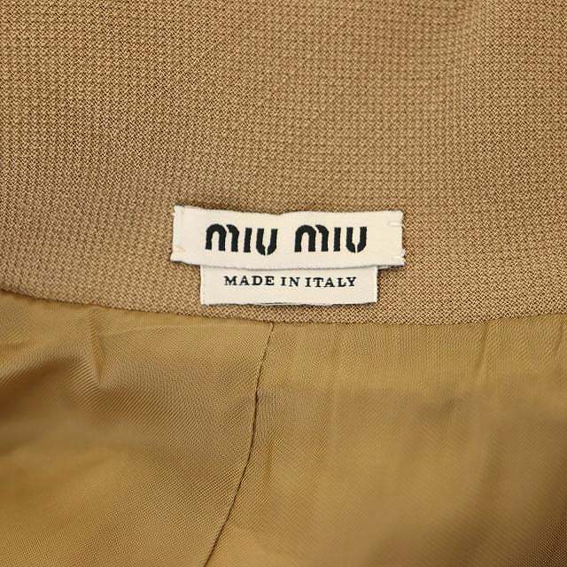 ミュウミュウ miumiu スタンドカラーコート ウール ベルト付き 38  