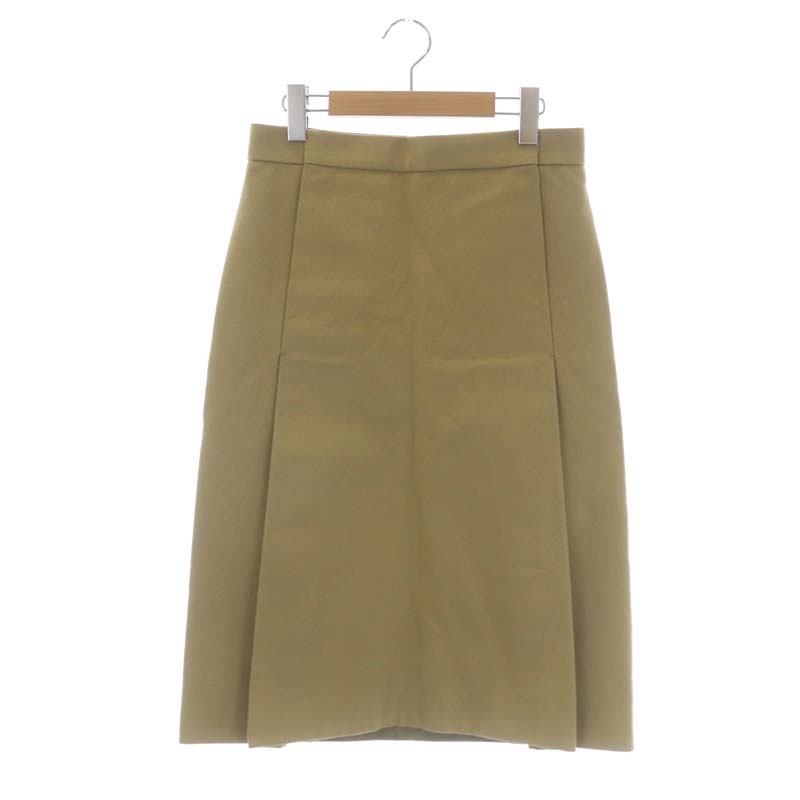 ブラミンク BLAMINK コットンスカート ロング タイト ブロックプリーツ  