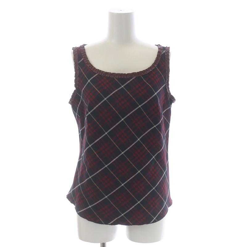 BURBERRY BLUE LABEL】レッドチェック ノースリーブ トップス