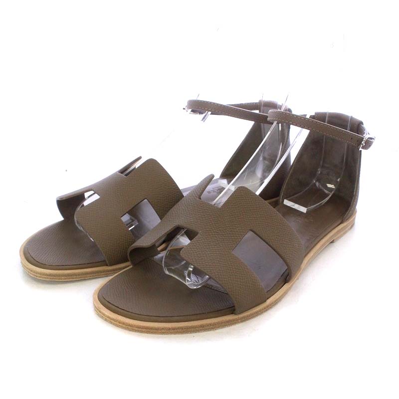 エルメス HERMES サントリーニ サンダル フラット Hモチーフ 