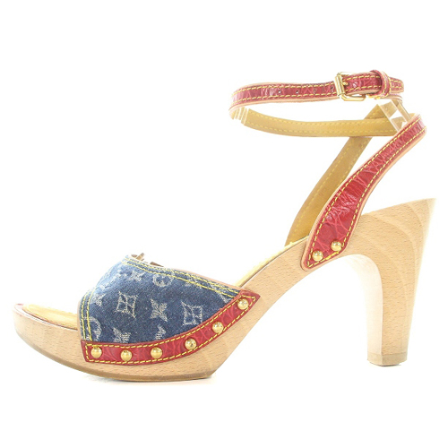 ルイヴィトン LOUIS VUITTON ウッドデニムサンダル ストラップ  