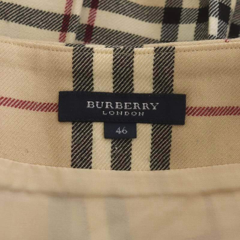 バーバリー ロンドン BURBERRY LONDON ノバチェックラップ膝丈プリーツ 
