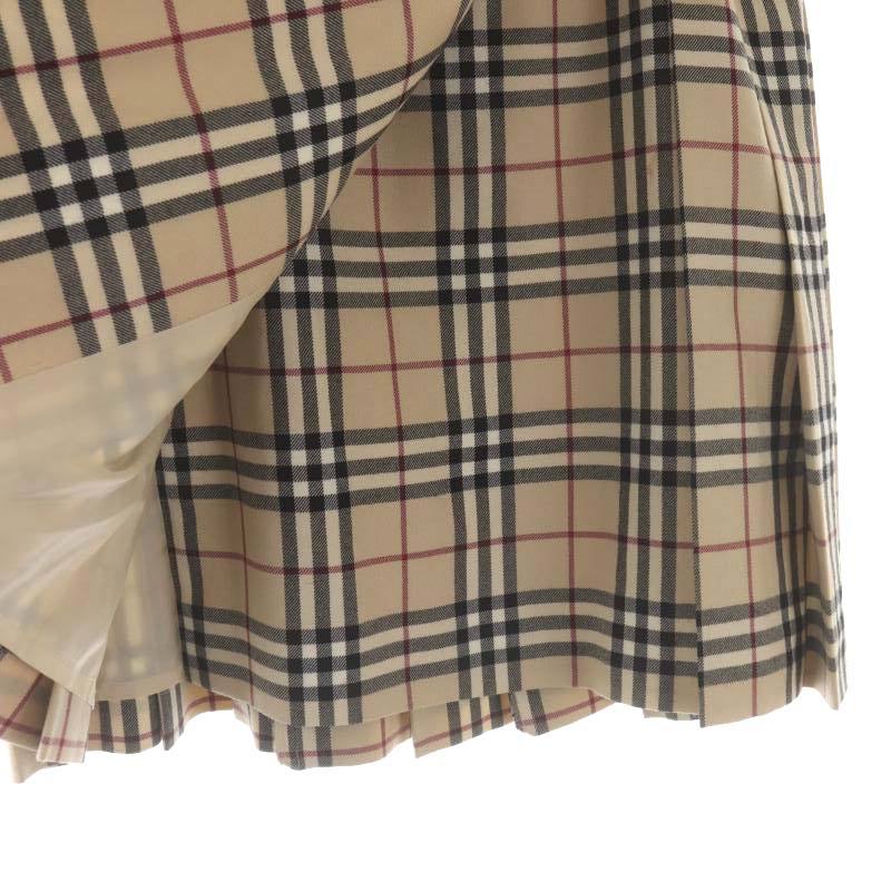 バーバリー ロンドン BURBERRY LONDON ノバチェックラップ膝丈プリーツ 