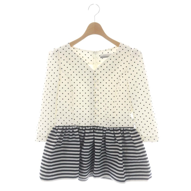 ボーダーズアットバルコニー BORDERS at BALCONY FLARE DOTS BLOUSE 