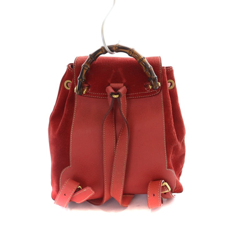 グッチ GUCCI ミニ リュックサック デイパック バンブー スエード 