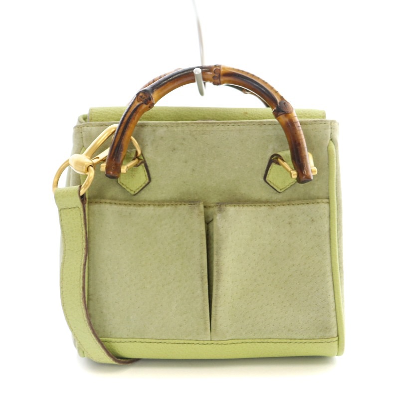 グッチ GUCCI ミニ 2WAY ショルダーバッグ ハンドバッグ バンブー  