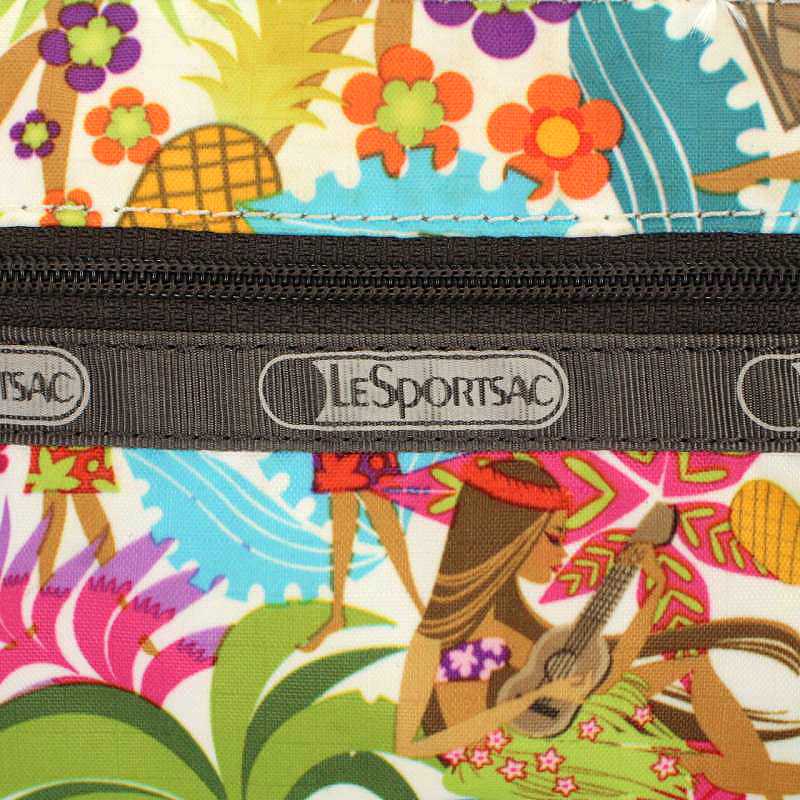 【新品未使用】レスポ　ハワイ限定フラガール　ラージウィークエンダー　ポーチ付き❣️ レスポートサック LesportSAC ハワイ限定 ポーチ フラガール柄