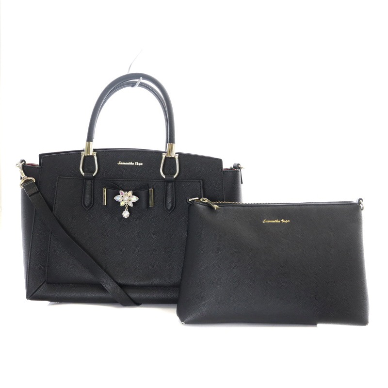 さまンさベガ 黒いとーとバッグ 合成皮革 ビジねす用 SALE さまンさベガとーとバッグ 大容量 就活 ビジねす 合成皮革