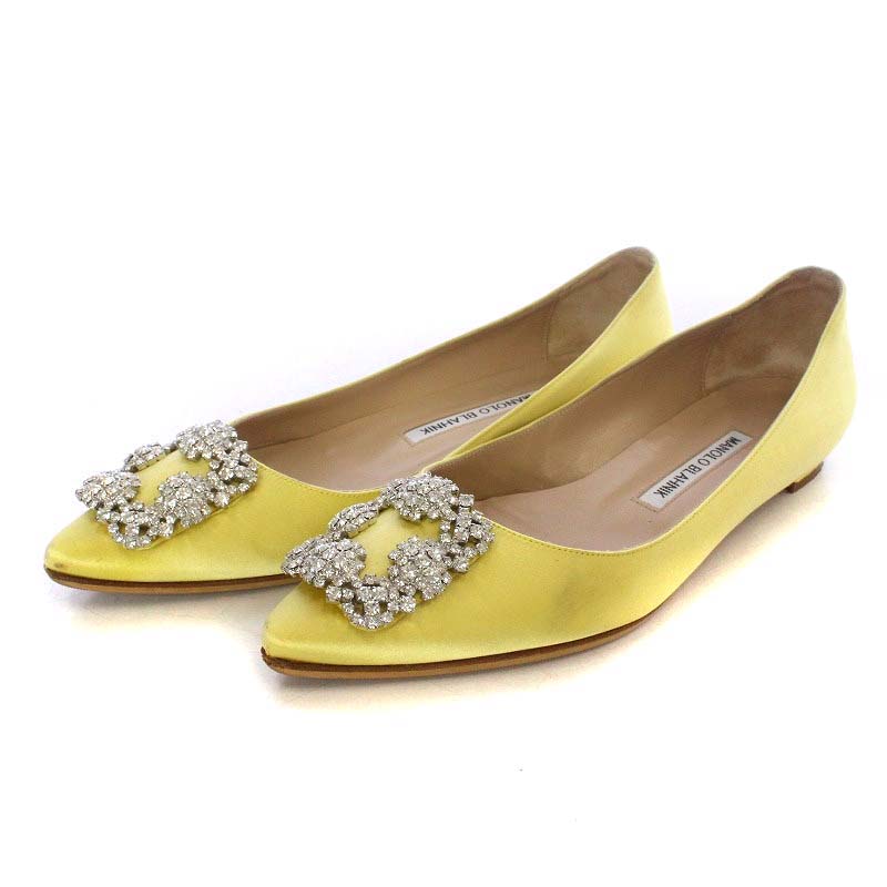 マノロブラニク MANOLO BLAHNIK ハンギシ HANGISI FLAT パンプス 