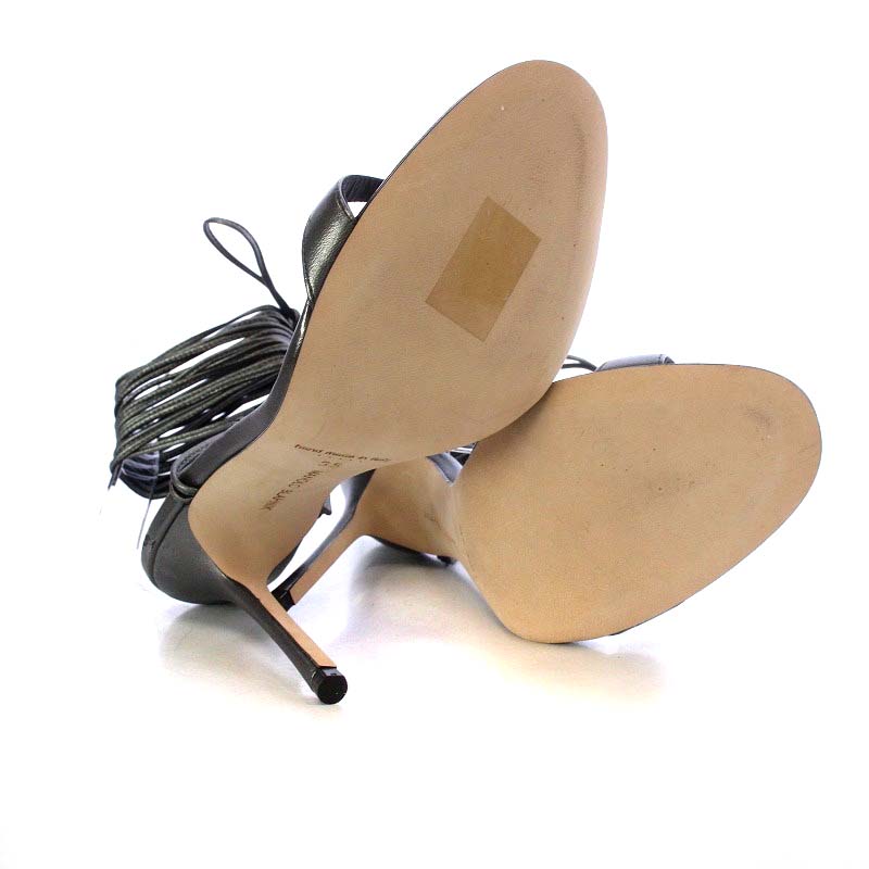 マノロブラニク MANOLO BLAHNIK サンダル ピンヒール レースアップ