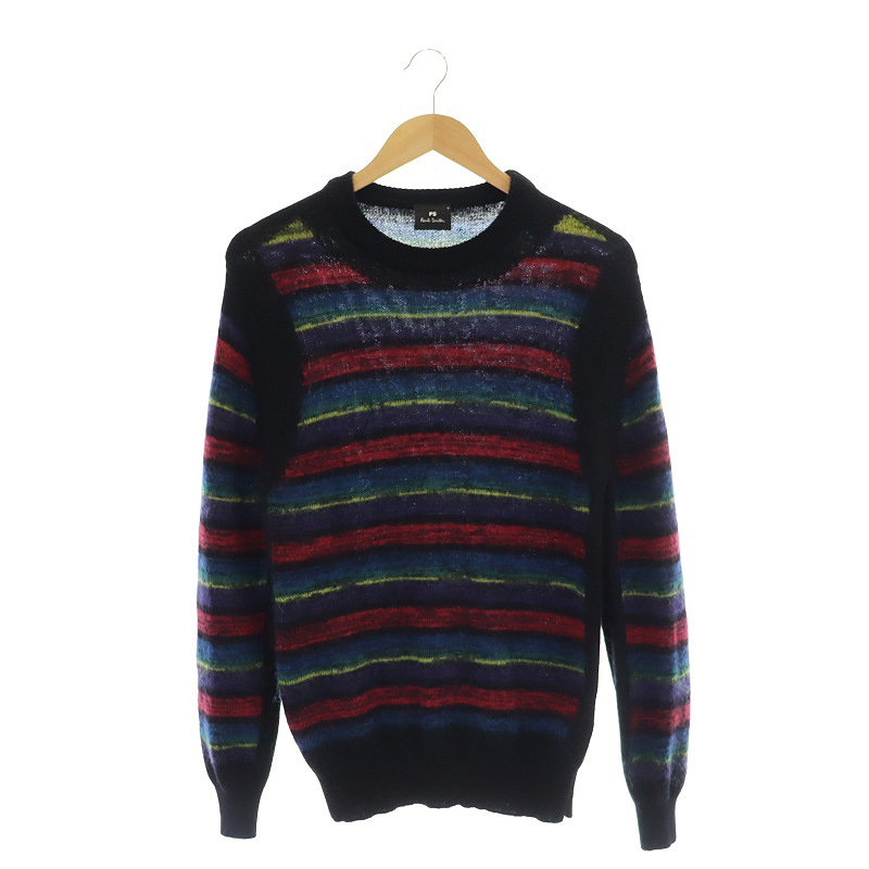 ピーエスポールスミス PS Paul Smith モヘヤ混 ボーダーニット 長袖  