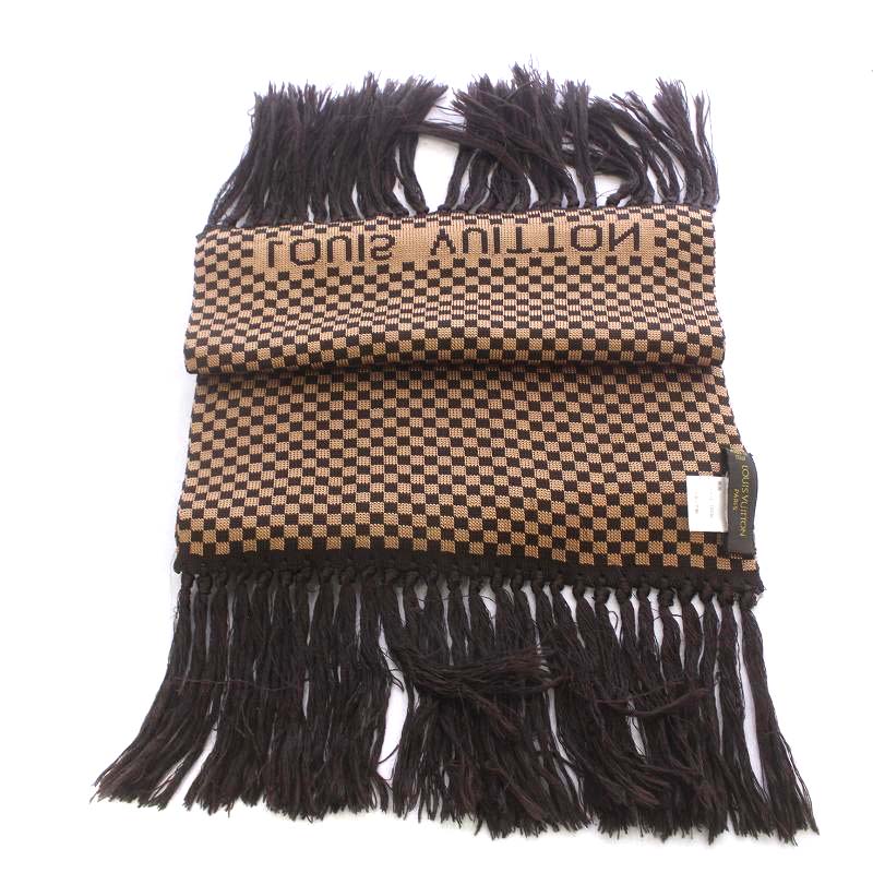 ルイヴィトン LOUIS VUITTON ストール マフラー ダミエ柄 シルク  