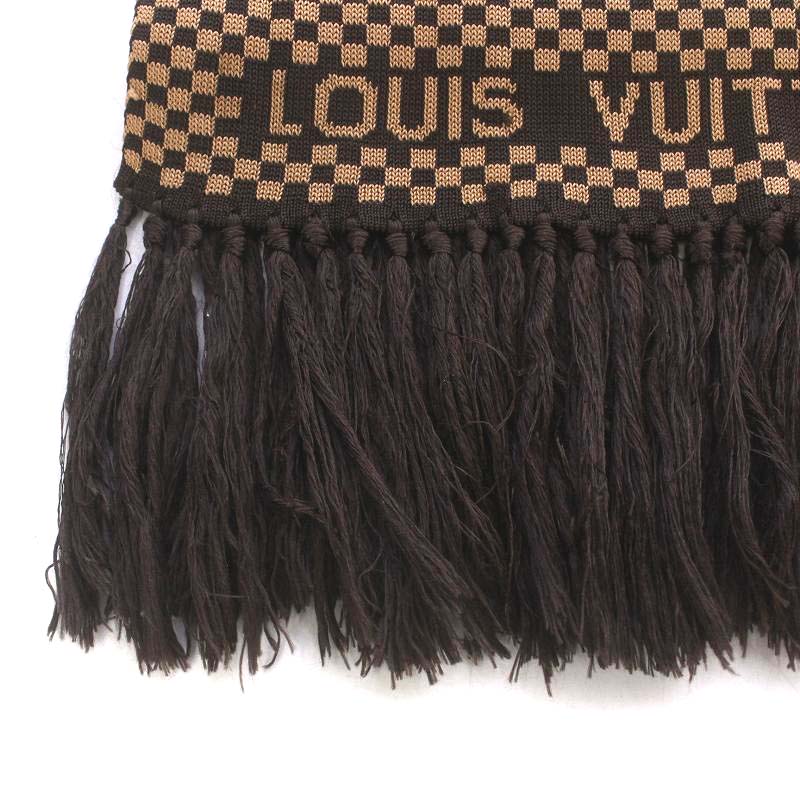 ルイヴィトン LOUIS VUITTON ストール マフラー ダミエ柄 シルク  