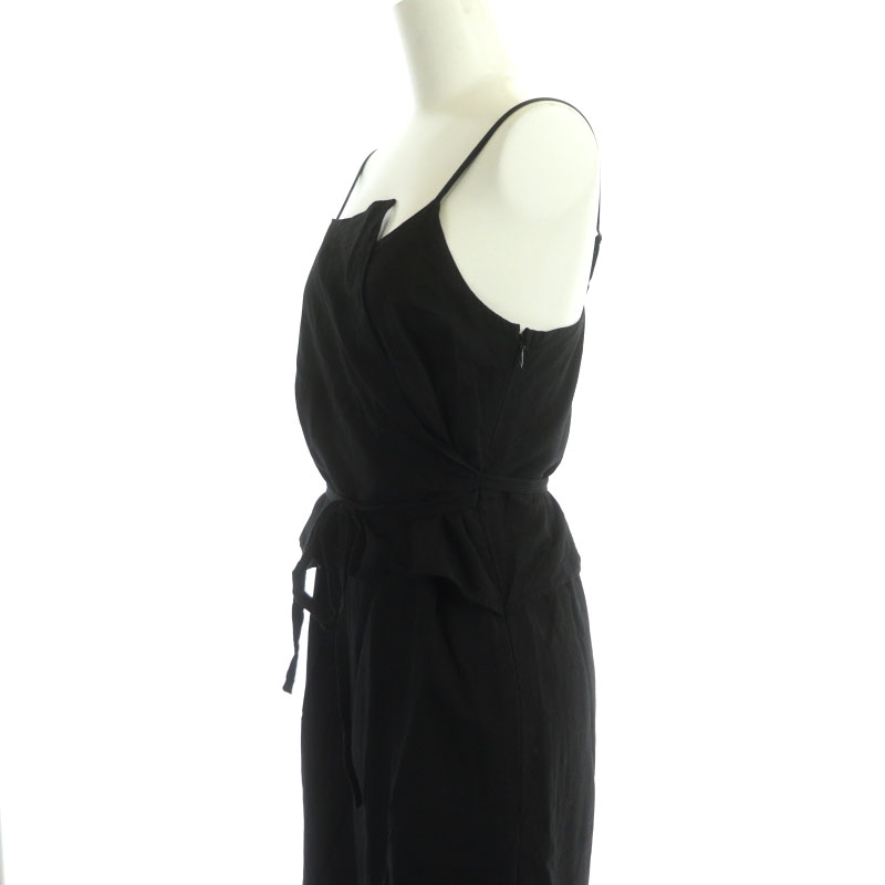 リエルリシェ RIELLE riche キャミワンピース ロング リネン混 黒  