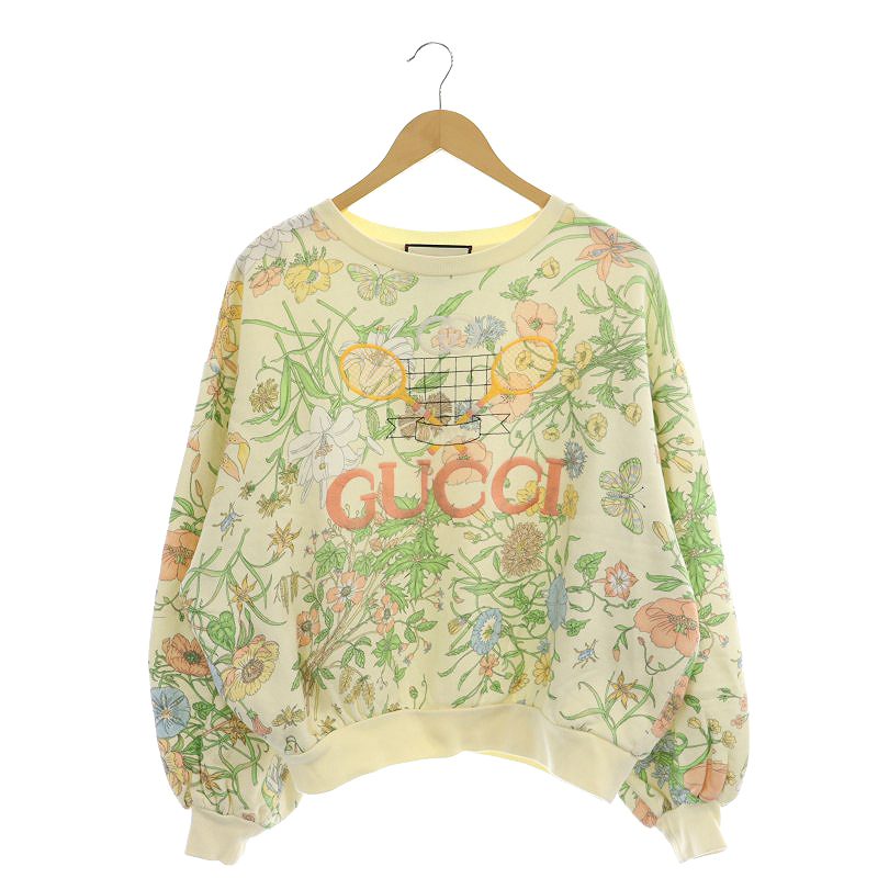 グッチ GUCCI フラワープリント ロゴ刺繍 プルオーバー スウェット  