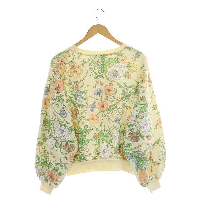 グッチ GUCCI フラワープリント ロゴ刺繍 プルオーバー スウェット  