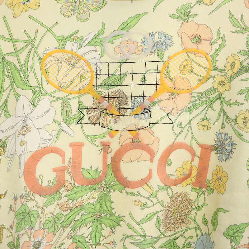 グッチ GUCCI フラワープリント ロゴ刺繍 プルオーバー スウェット 