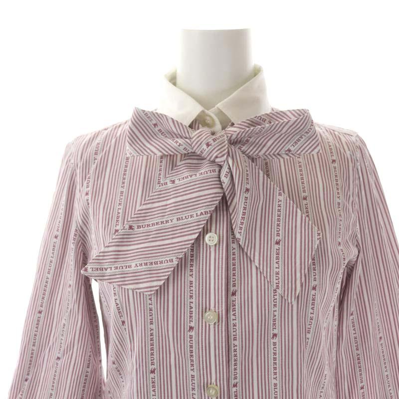 Burberry Blue label ストライプボウタイブラウス Burberry Blue label ストライプボウタイブラウス