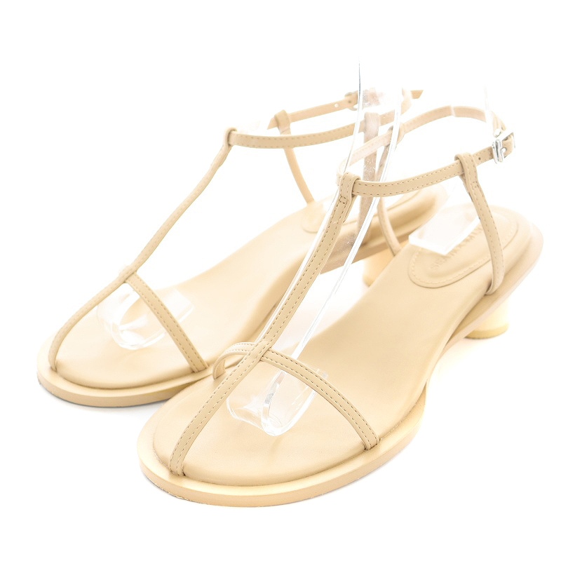シールームリン SeaRoomlynn エコレザー Wood heel ストラップサンダル  