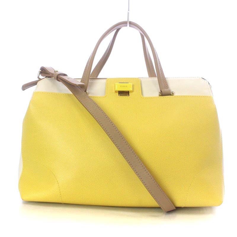フルラ FURLA パイパールクス バイカラー ハンドバッグ ショルダー 