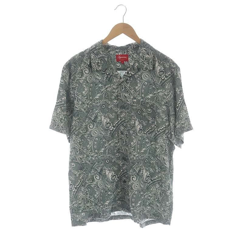シュプリーム SUPREME 23SS Dollar S/S Shirt 半袖 シャツ 総柄 前開き 