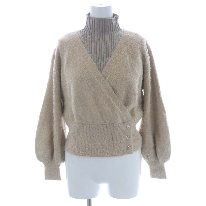未使用品 リウ Riu Docking knit cardigan ドッキングニット 