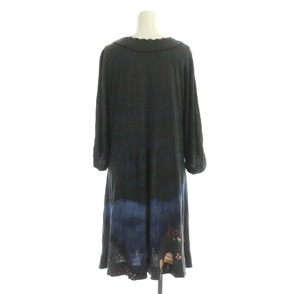 フランシュリッペ franche lippee BLACK アリスワンピース 膝丈 七分袖  