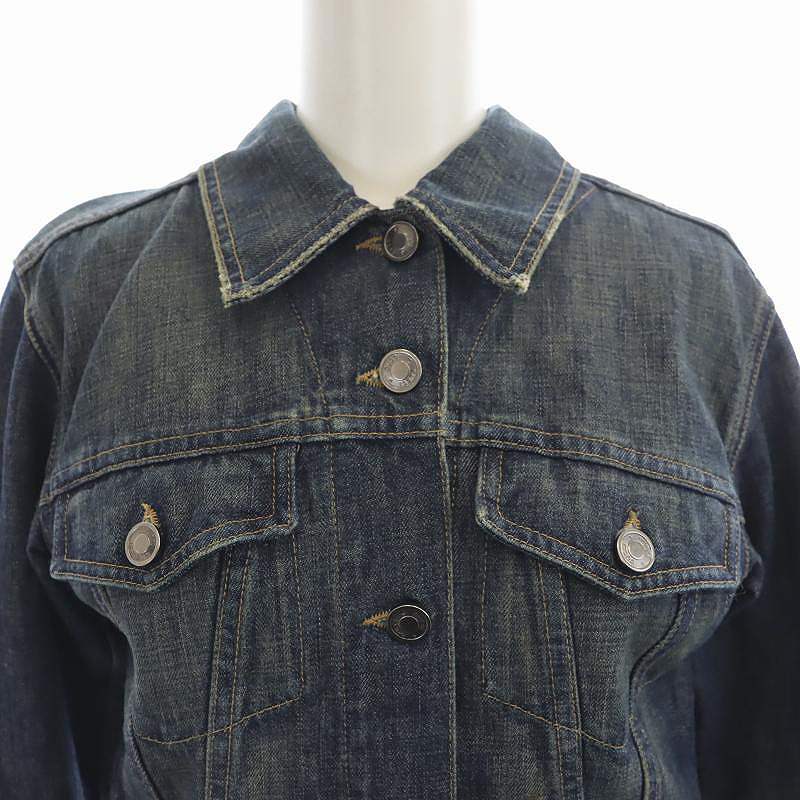 グッチ GUCCI デニムジャケット Gジャン ジージャン 38 紺 ネイビー