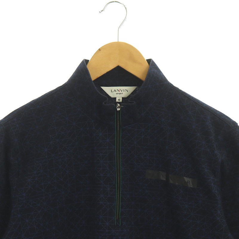 LANVIN - LANVIN SPORTランバンスポール総柄ハーフジップカットソー　38 LANVIN - coco 中古 ランバンスポール LANVIN SPORT メンズ 長袖