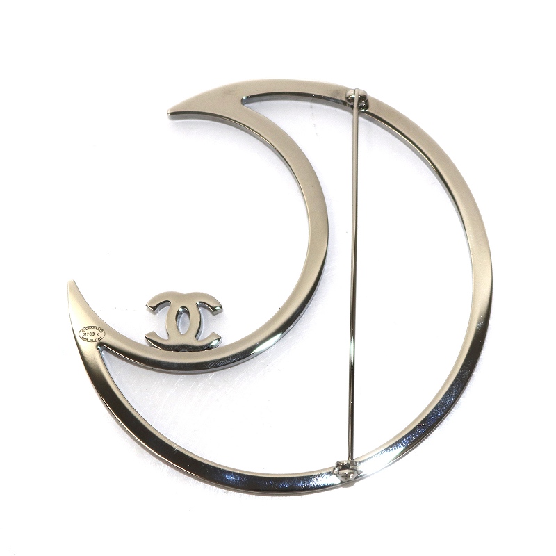 シャネル CHANEL ブローチ ピンブローチ B17K 月 ムーン クリスタル  