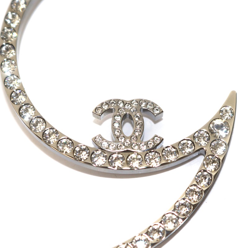 シャネル CHANEL ブローチ ピンブローチ B17K 月 ムーン クリスタル  