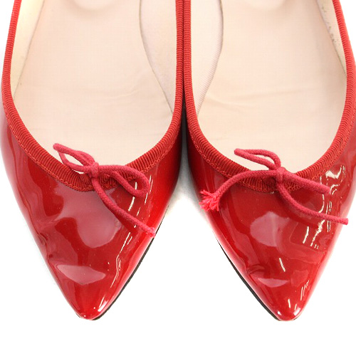 レペット Repetto エナメル ポインテッドトゥ バレエシューズ 38 24cm 