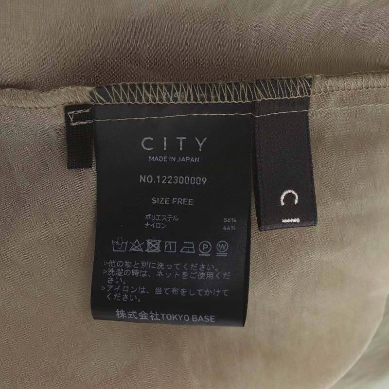 シティ CITY シアー シェイドカラー シャツ 前開き 長袖 バックタック  