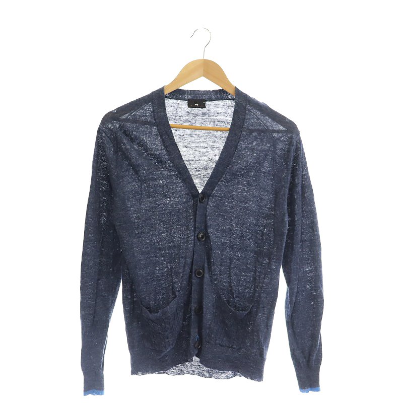 ピーエスポールスミス PS Paul Smith リネン カーディガン ニット V 