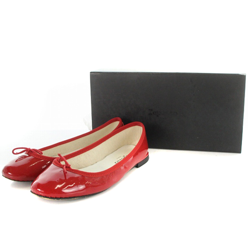 美品　repetto　パンプス　ハイヒール　エナメル　37 1/2 レペット Repetto パンプス エナメル バレエシューズ 37 赤