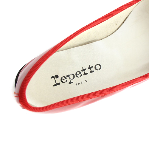 美品　repetto　パンプス　ハイヒール　エナメル　37 1/2 レペット Repetto パンプス エナメル バレエシューズ 37 赤