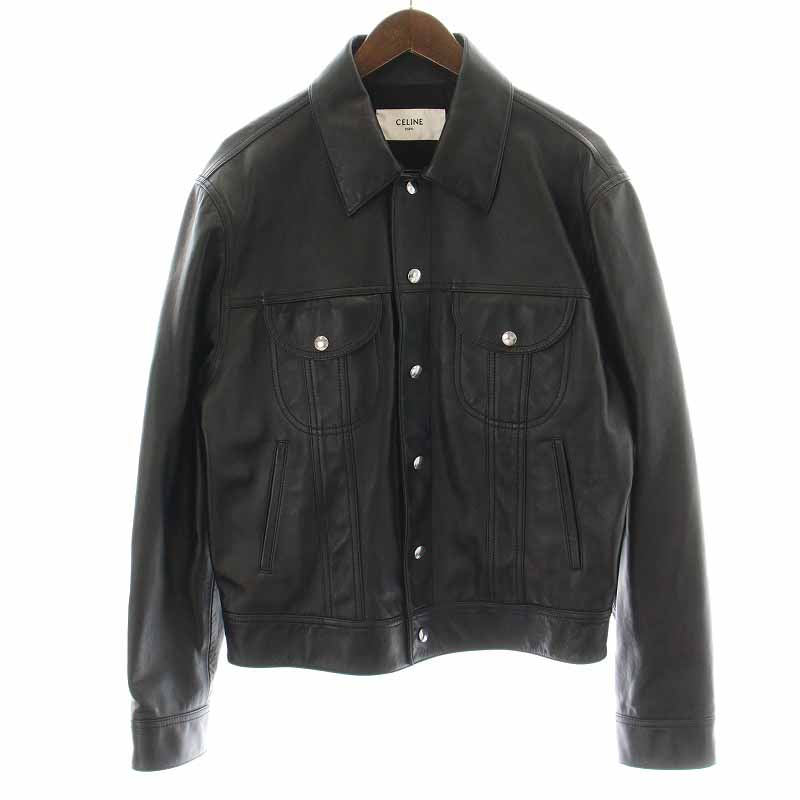 セリーヌ CELINE by Hedi Slimane 23SS トラッカーレザージャケット 革 
