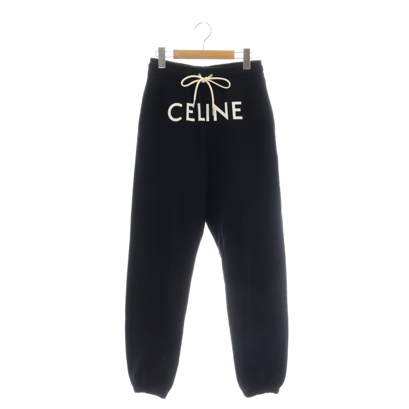 セリーヌ CELINE by Hedi Slimane 22SS ロゴ プリント ジョガー パンツ 