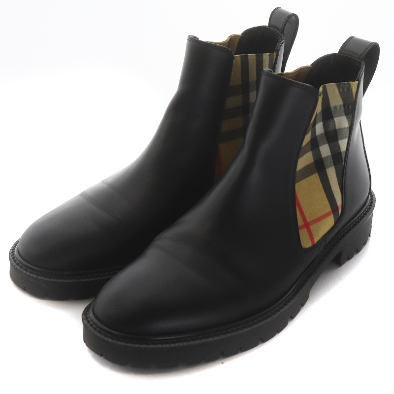 バーバリー BURBERRY サイドゴアブーツ レインブーツ ショート ノバ 