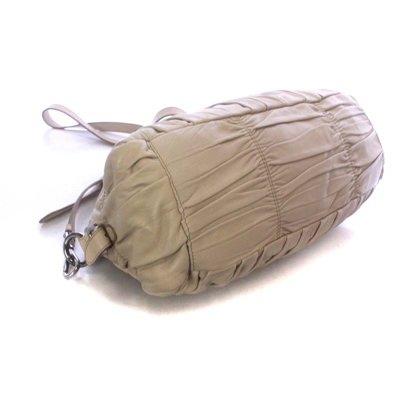 プラダ PRADA ナッパ ギャザー NAPPA GAUFRE ハンドバッグ ショルダー 