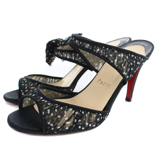 クリスチャンルブタン Christian louboutin リボン ドット ミュール 