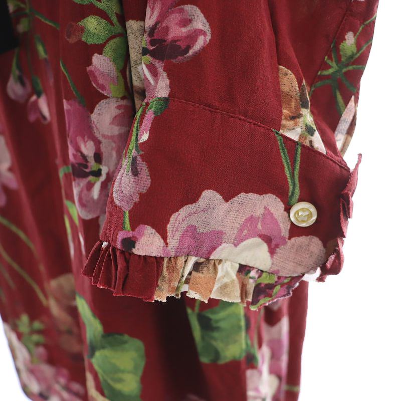 GUCCI 花柄刺繍 ワンピース 赤24M org.jpg