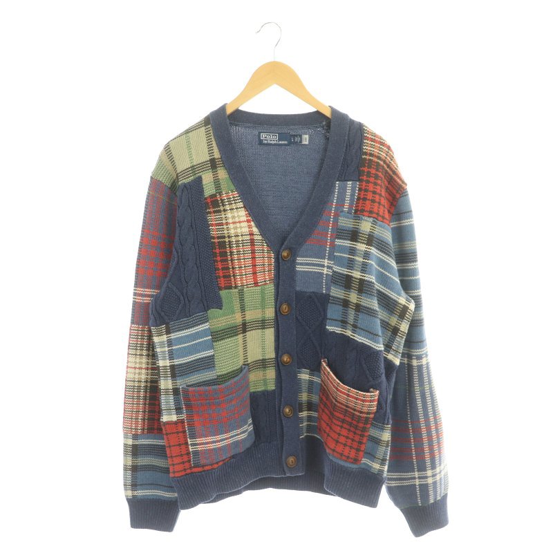 ポロ ラルフローレン POLO RALPH LAUREN パッチワークカーディガン 