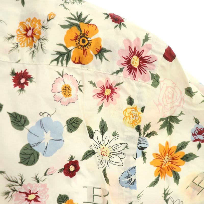 美品 バーバリーブラックレーベル 花柄シャツ サイズ3 ホワイト Yahoo!オークション -「バーバリーブラックレーベル 花柄シャツ