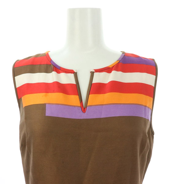 ケイトスペード KATE SPADE マルチボーダーワンピース ミニ  